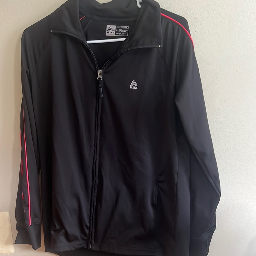 Reebok black sweatshirt full zip women’s Large RBX